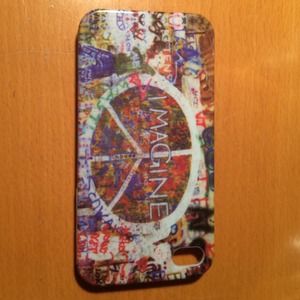 Imagine, Colorful peace sign hard iPhone 4/4s case