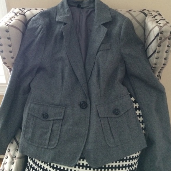 Gray wool blazer