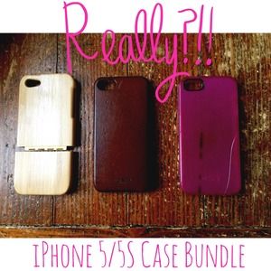 iPhone 5/5S Case Bundle Bamboo/Coach/iSkin