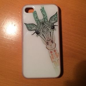 colorful giraffe soft iPhone 4/4s case