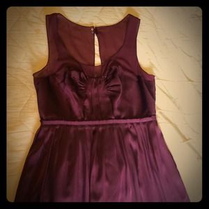 Burgundy Satin Sweetheart Cocktail Dress