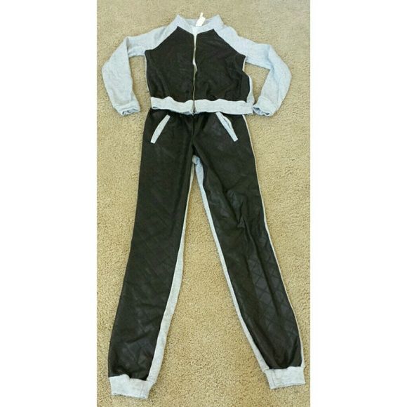 Two piece jogger sweat suit