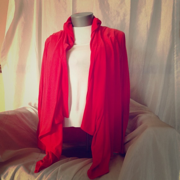 Comfy  orange hooded cardigan