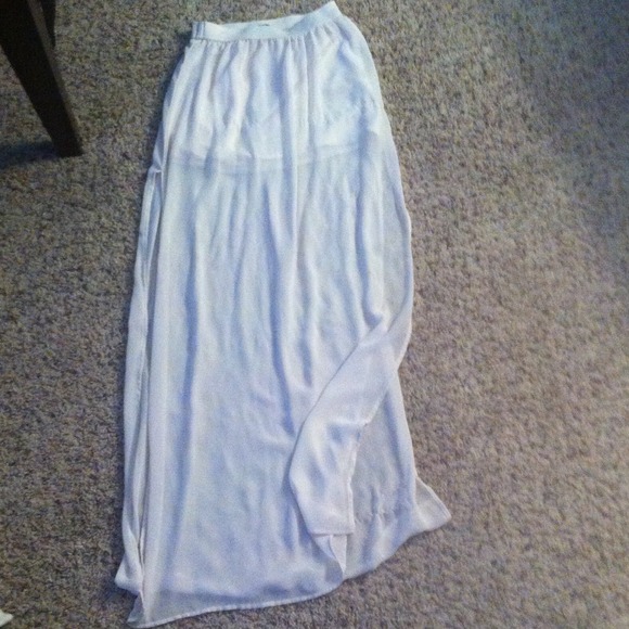 Sheer maxi skirt