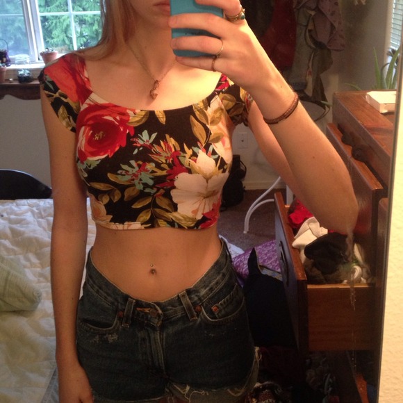 Floral crop top