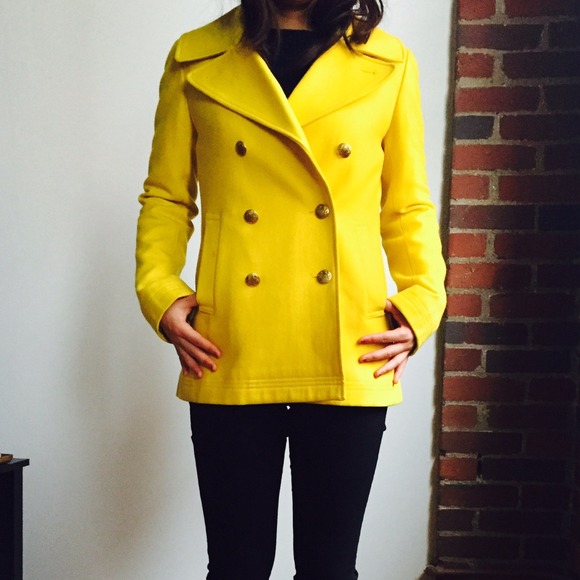 ㊗️HOST PICK㊗️J CREW Wool Peacoat Yellow