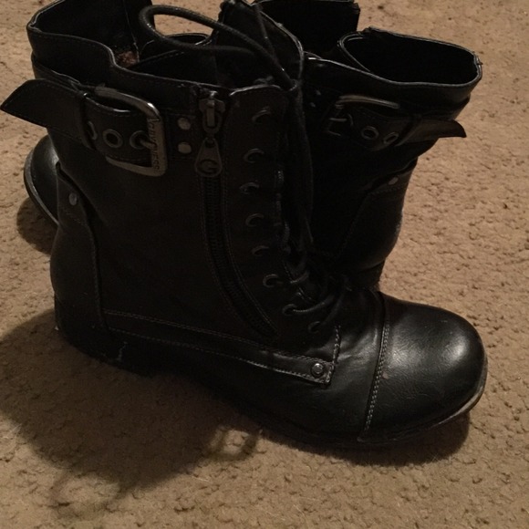 Guess combat boots in black