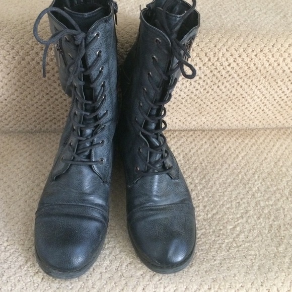 off black combat boots