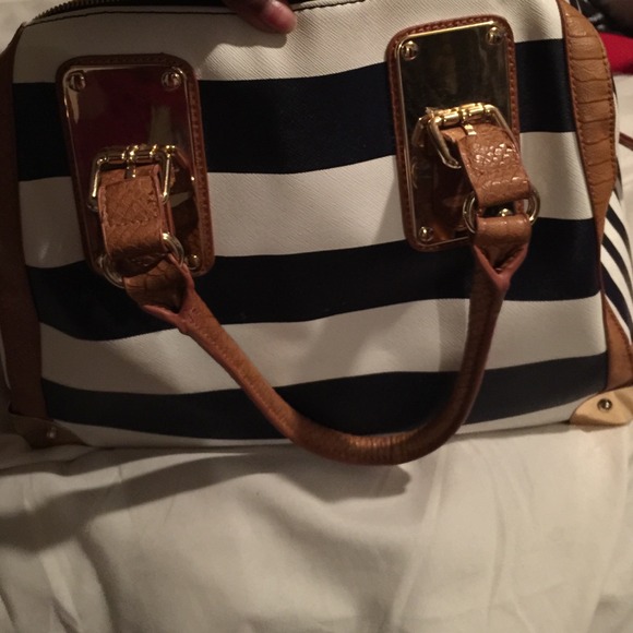ALDO Adelaide bag (white/brown/blue)