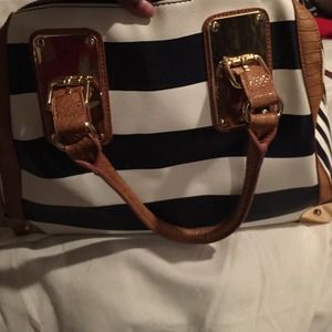 ALDO Adelaide bag (white/brown/blue)