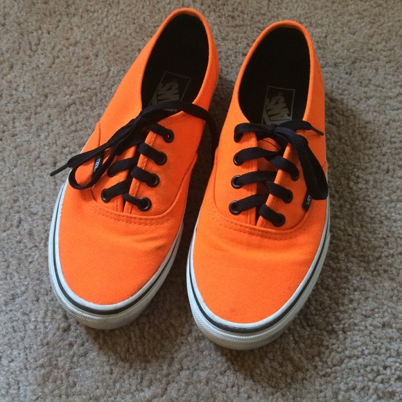 BRIGHT orange original Vans.