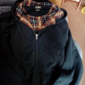 Dark blue llbean lined sweatshirt