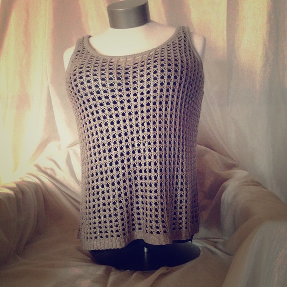 Silver knit tank
