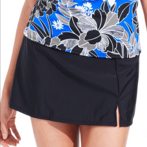 Swim Solutions Slit Swim Skirt Black