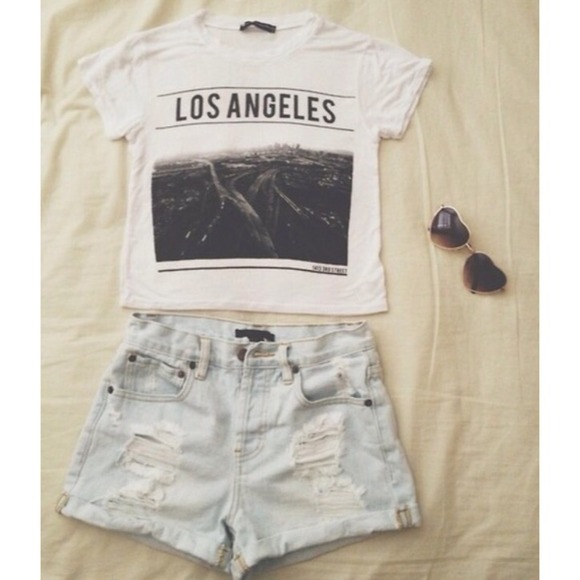 Brandy Melville Los Angeles Crop Top