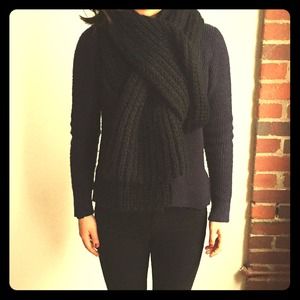 Zara black winter scarf