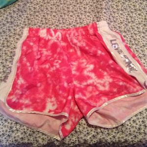 PINK Tie Dye Running Shorts with Sequins ✨