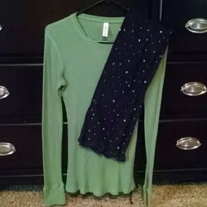 Size medium Gap Body waffle PJs set.