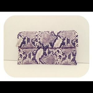 Faux snakeskin clutch/crossbody
