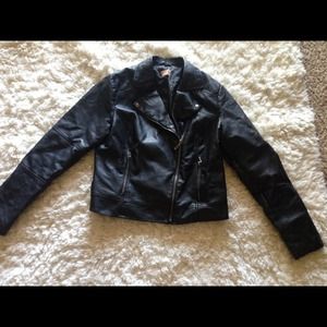 Faux leather black jacket