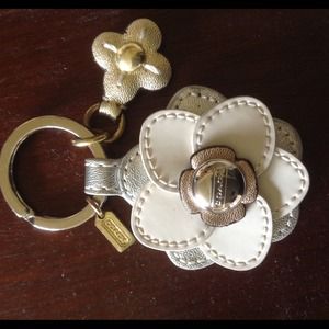 Coach flower key chain