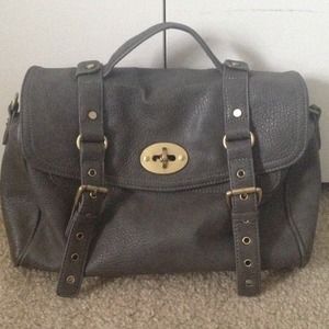 Dark grey Vieta satchel handbag
