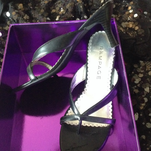 Black heeled sandals