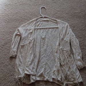 Fringed cardigan