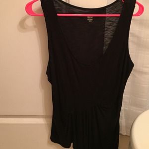 Large scoop neck asymmetrical tank