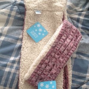 Matching two tone scarf and headband