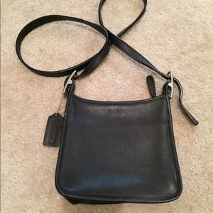 Coach handbag black leather cross body