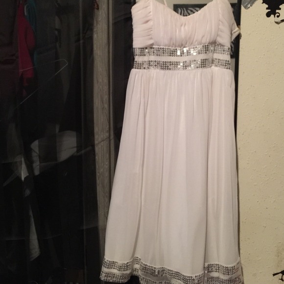 White sequin party dress