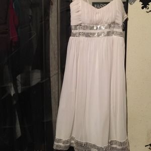 White sequin party dress