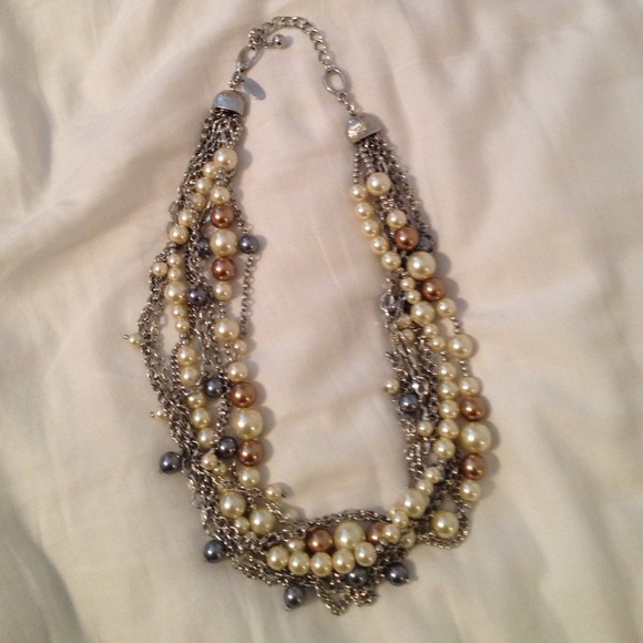 pearl and silver necklace