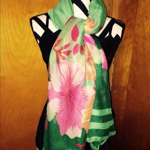 Floral print scarf