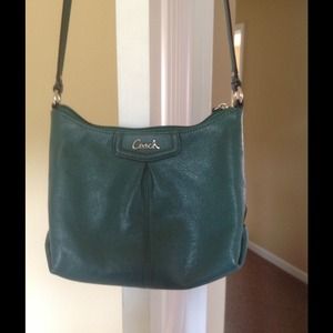 Coach Cross body in teal green