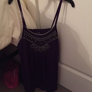 Purple beaded top tank