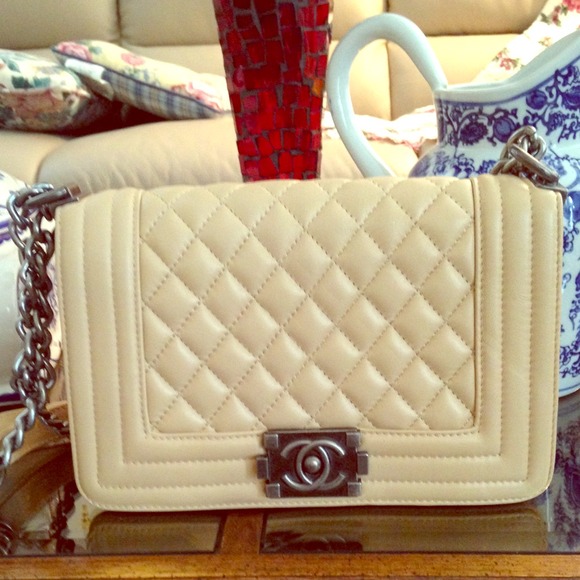Beige Boy Flap Bag