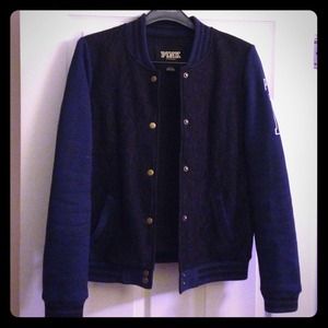 VS black and navy letter jacket