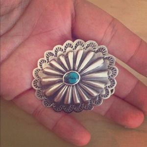 American Indian sterling silver buckle.