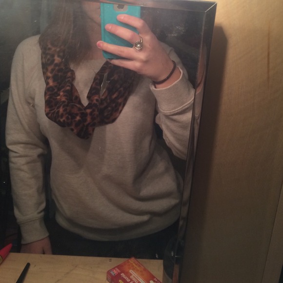 Leopard print infinity scarf