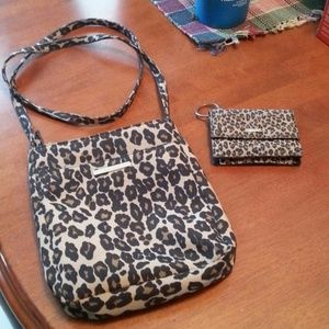NINE WEST CHEETAH AND KEYCHAIN WALLET