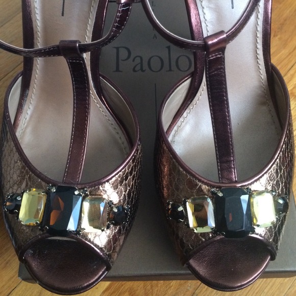 Linea Paolo platform bronze t-strap - Picture 2 of 2