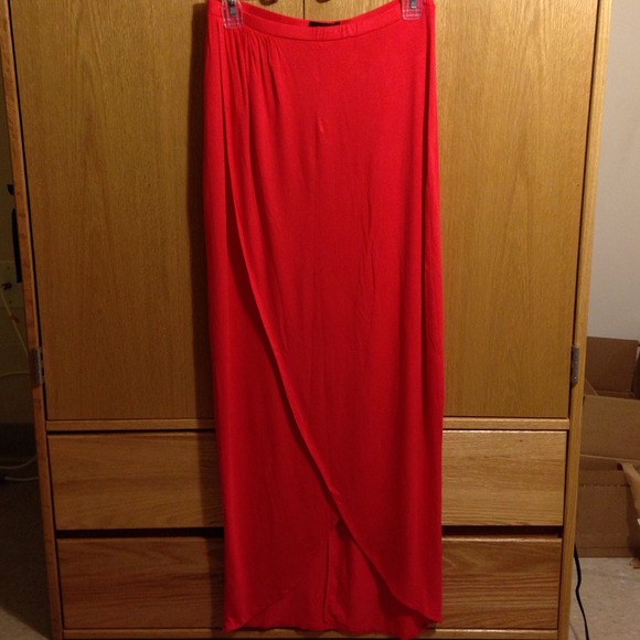 Red-orange maxi skirt (Bundle #1)