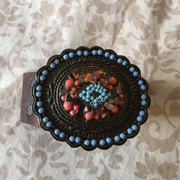Western Detailed Buckle leather belt
