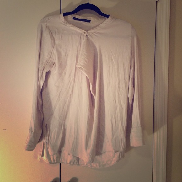 Zara off white long sleeve blouse - size s - Picture 1 of 1
