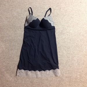 Black, slight push up slip