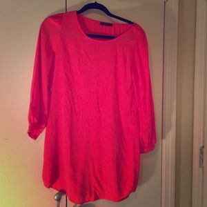 Bright Pink Long Sleeve Dress