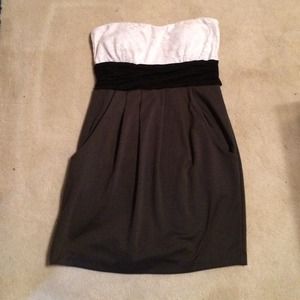 White and gray dress