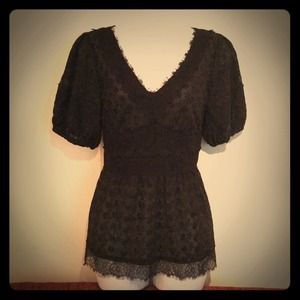 Black Lace Nanette Lepore Blouse
